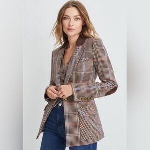 Veronica Beard Destry Houndstooth Dickey Jacket Size 6